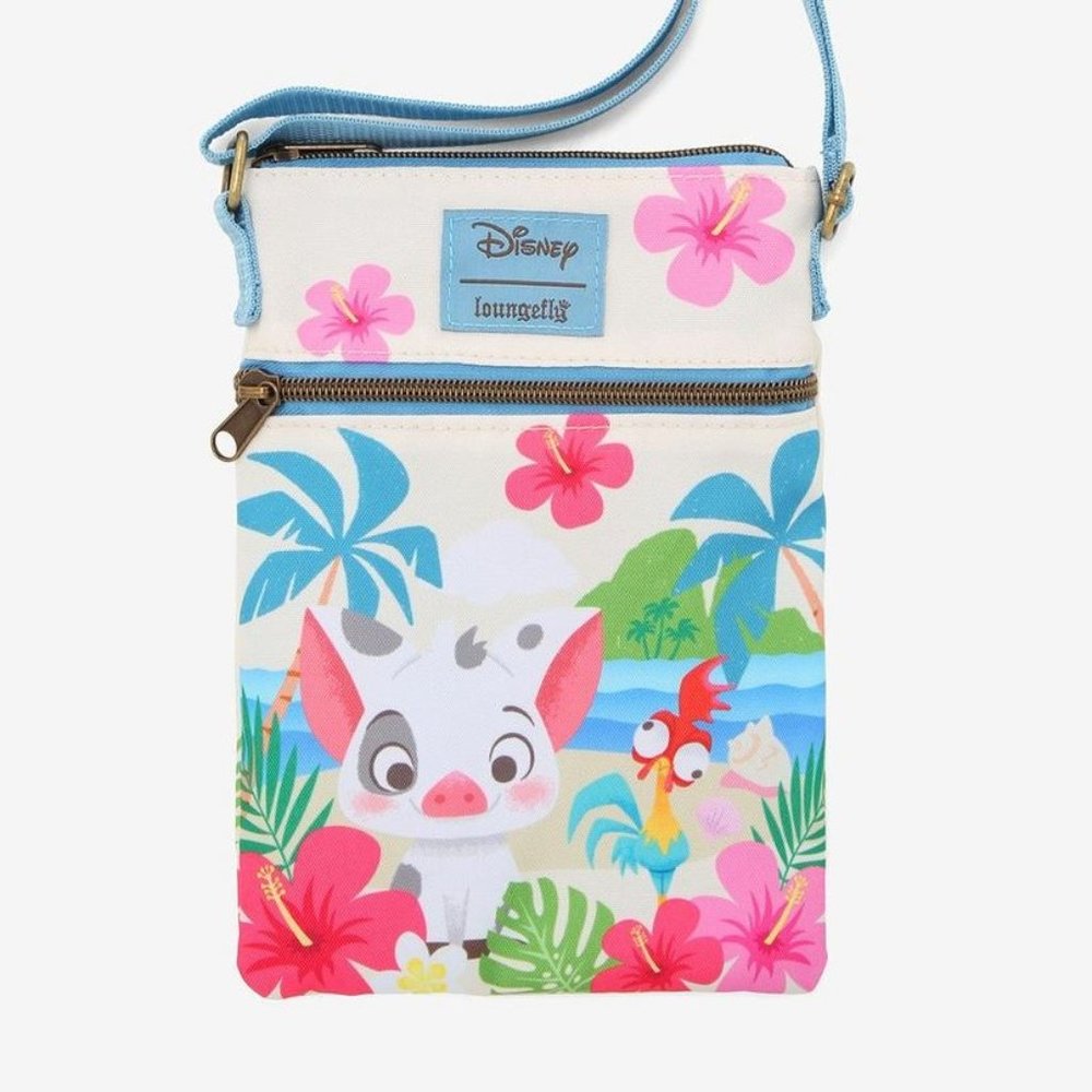 NWT DISNEY Loungefly Crossbody Passport Moana Pua & Hei Hei
